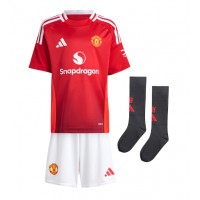 Maglie da calcio Manchester United Alejandro Garnacho #17 Prima Maglia Bambino 2024-25 Manica Corta (+ Pantaloni corti)